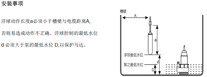 電纜浮球液位開關(guān)安裝注意事項
